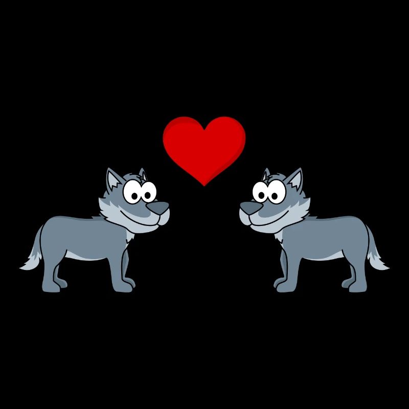 Wolf Comic Couple Love