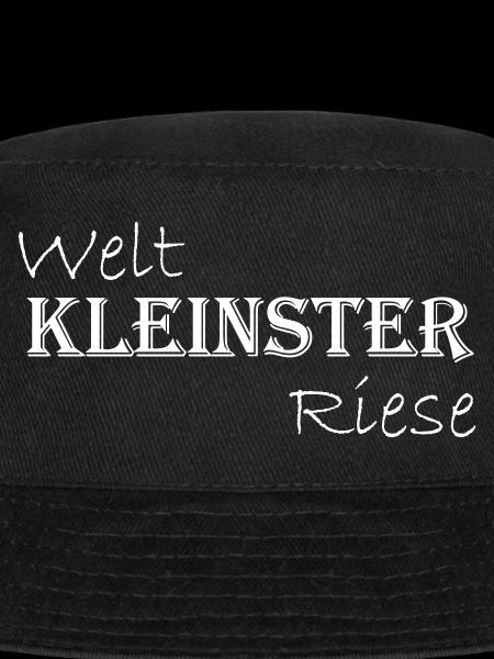 Weltkleinster Riese - Schriftzug