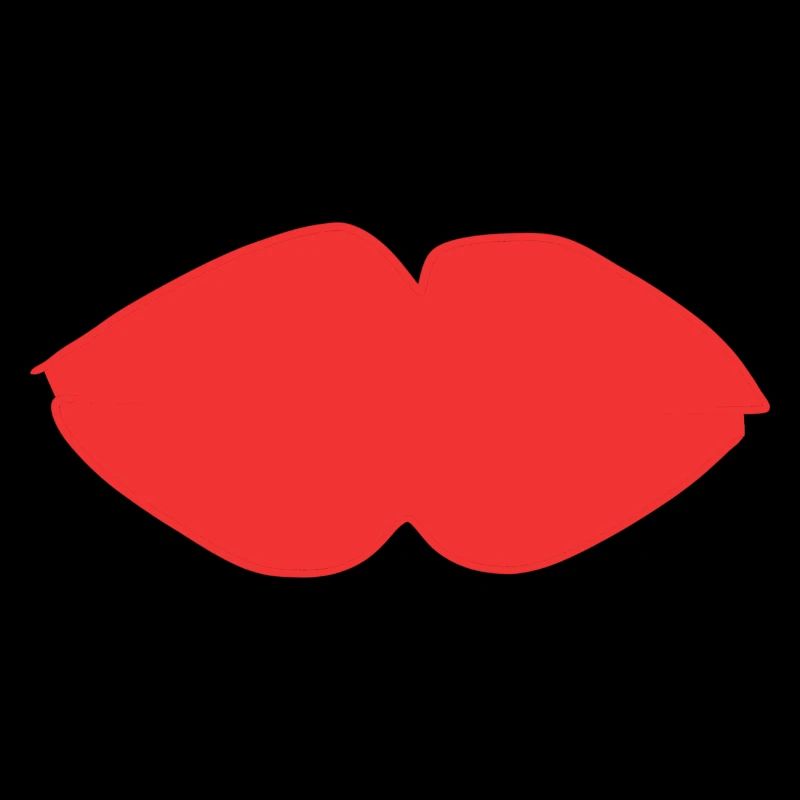 Lippen Lippe Symbol rot