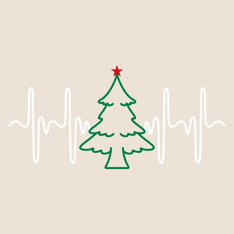 Sapin de Noël Heartbeat (couleurs modifiables)