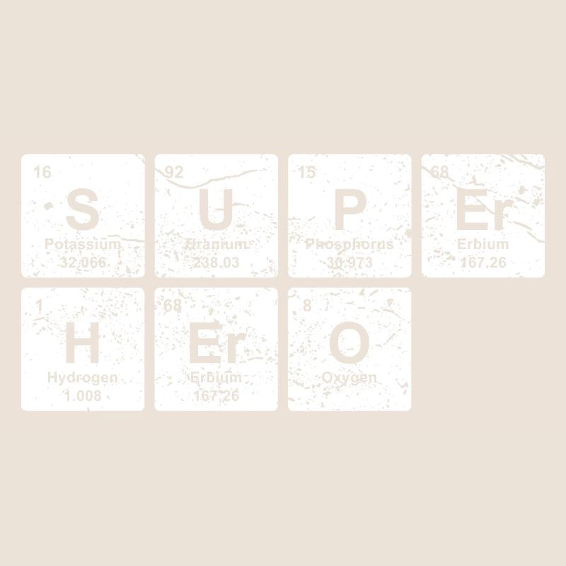 Nerd superhero periodic table elements gift