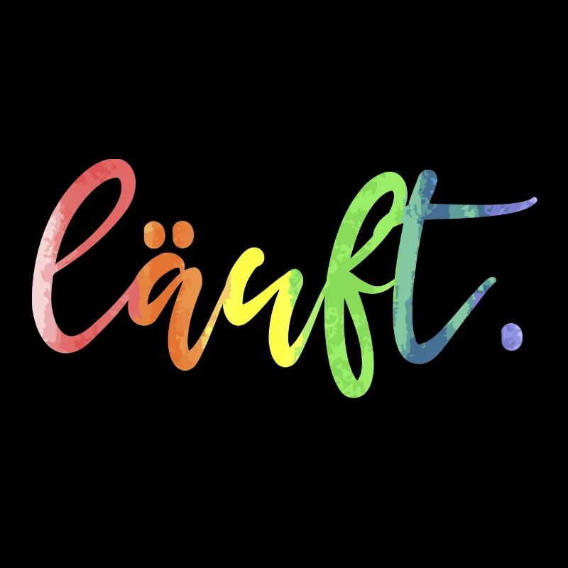 Läuft Läufer Geschenk Regenbogen Farben