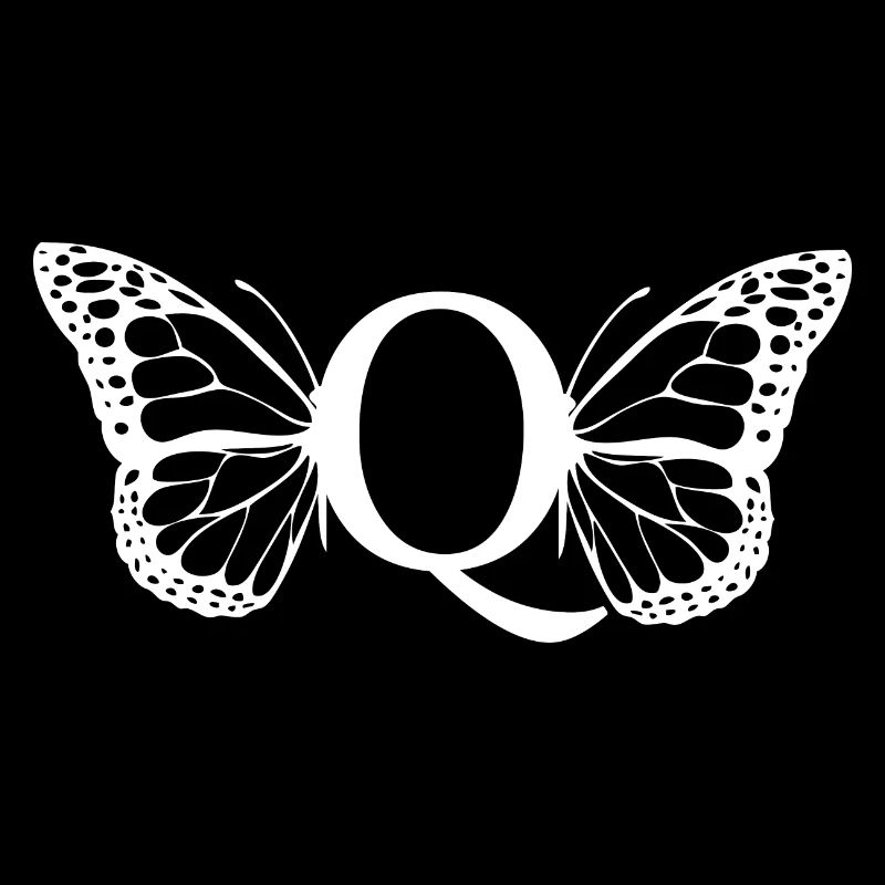 Buchstabe Q Schmetterling