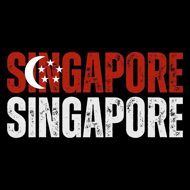 Drapeau de Singapour, j’aime Singapour