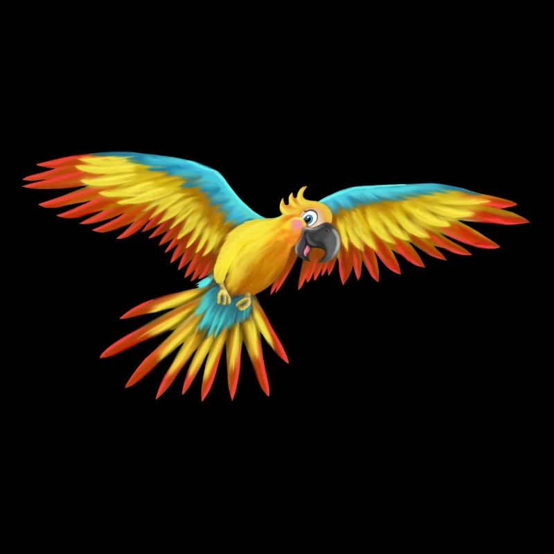 Papagei Ara fliegt bunt Vogel