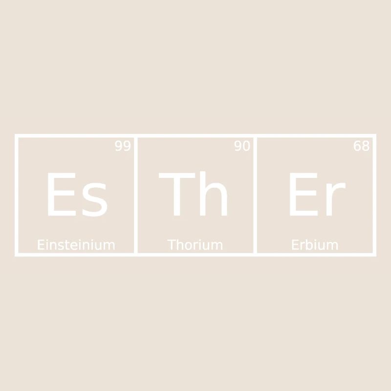 Esther Name First Name Chemistry Periodic Table Elements