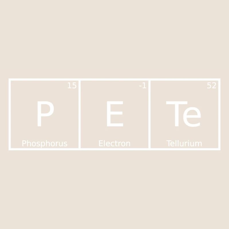 Pete Name First Name Chemistry Periodic Table Elements