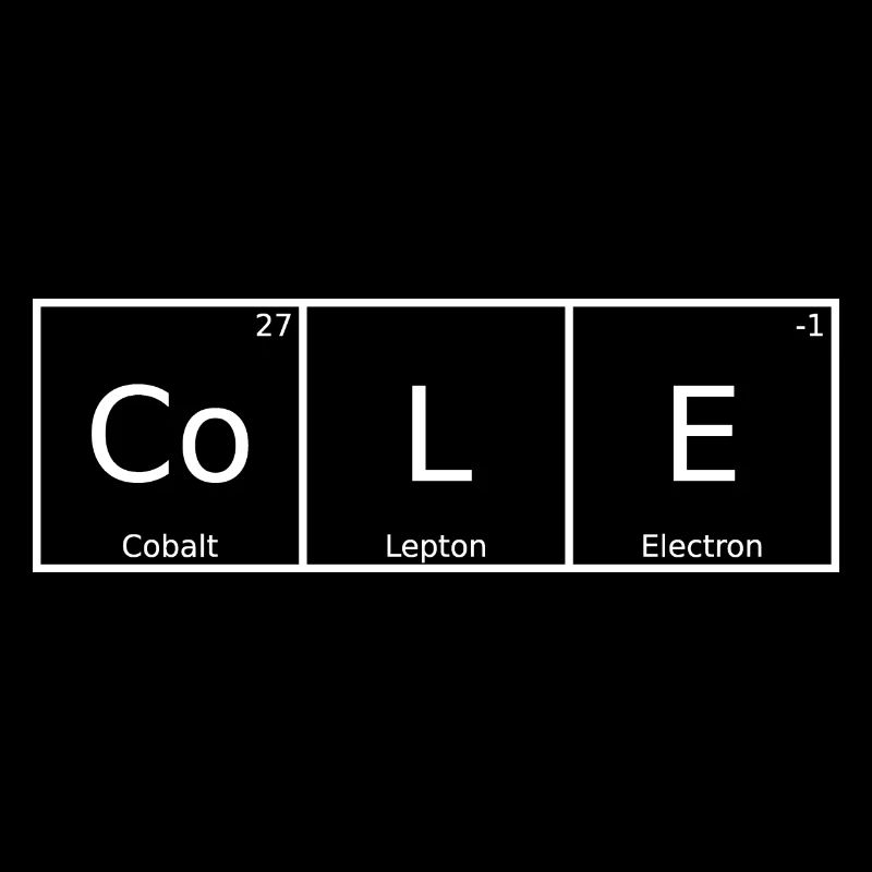 Cole Name Vorname Chemie Periodensystem Elemente