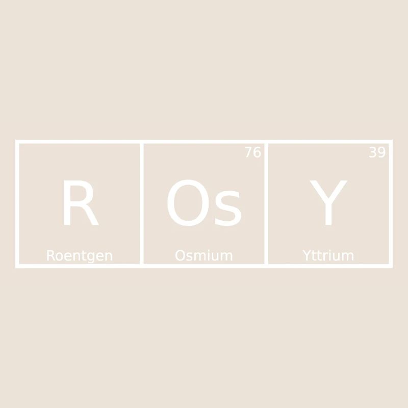 Rosy Surname First Name Chemistry Periodic Table Elements