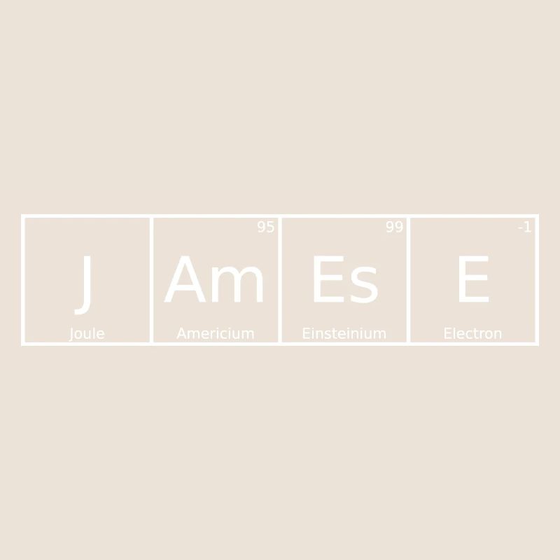 Jamese Name First Name Chemistry Periodic Table Elements
