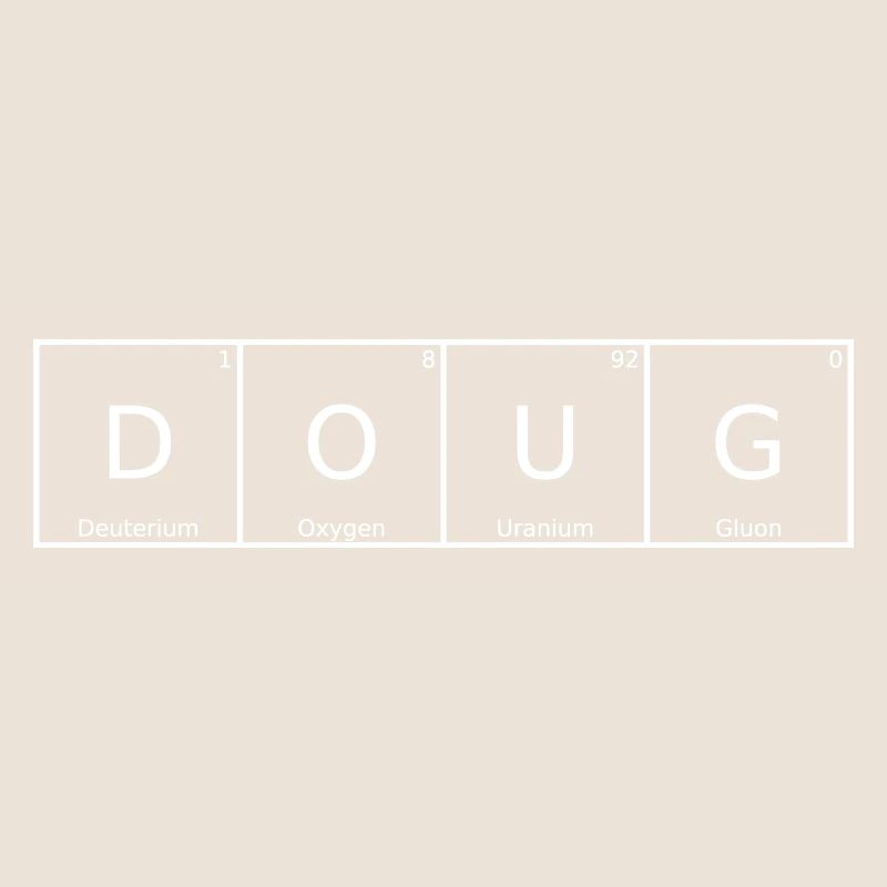 Doug Nom Prénom Chimie Éléments du tableau périodique