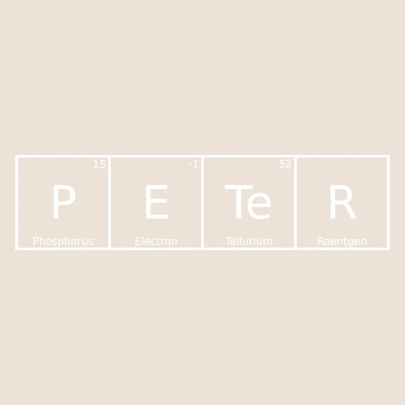 Peter Name First Name Chemistry Periodic Table Elements