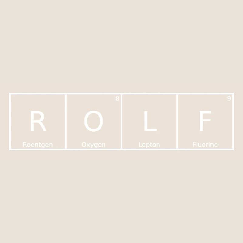 Rolf Nom Prénom Chimie Tableau périodique Éléments