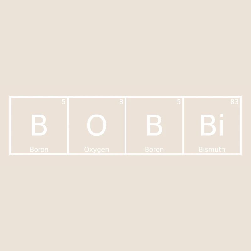 Bobbi Surname First Name Chemistry Periodic Table Elements