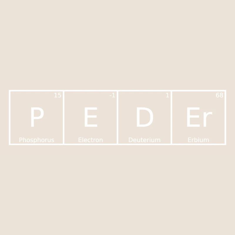 Peder Nom Prénom Chimie Tableau périodique Éléments