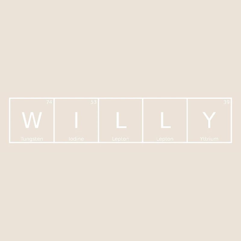 Willy Name First Name Chemistry Periodic Table Elements