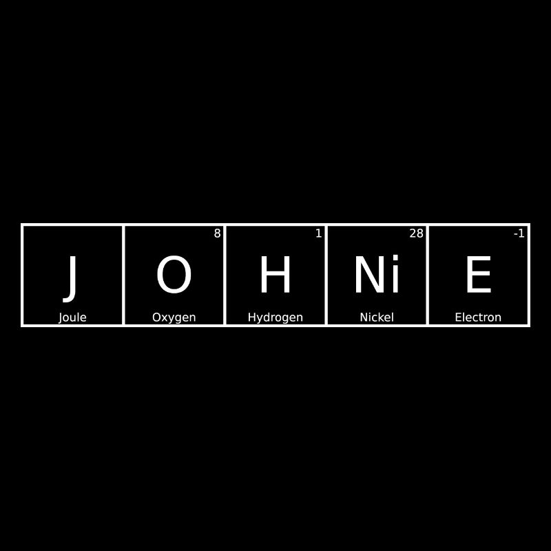 Johnie Nom Prénom Chimie Éléments du tableau périodique
