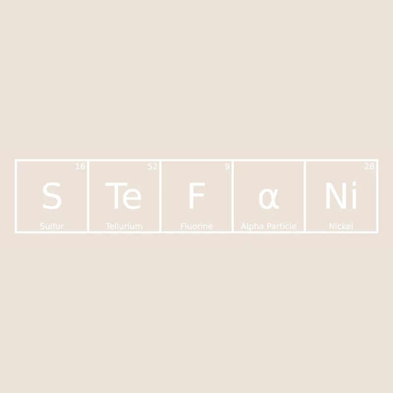 Stefani Name First Name Chemistry Periodic Table Element