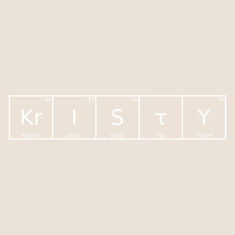 Kristy Surname First Name Chemistry Periodic Table Elements