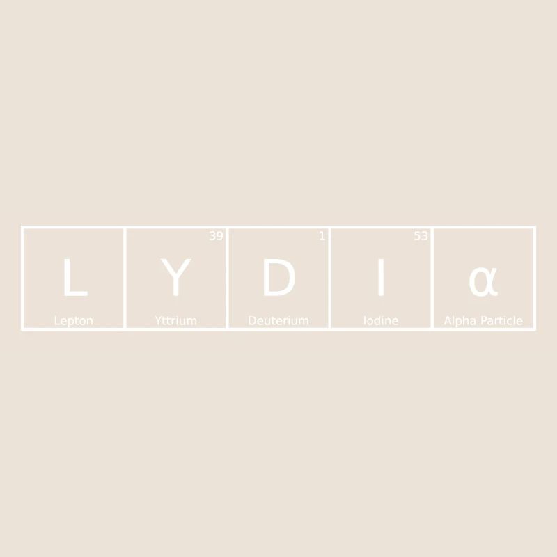 Lydia Surname First Name Chemistry Periodic Table Elements