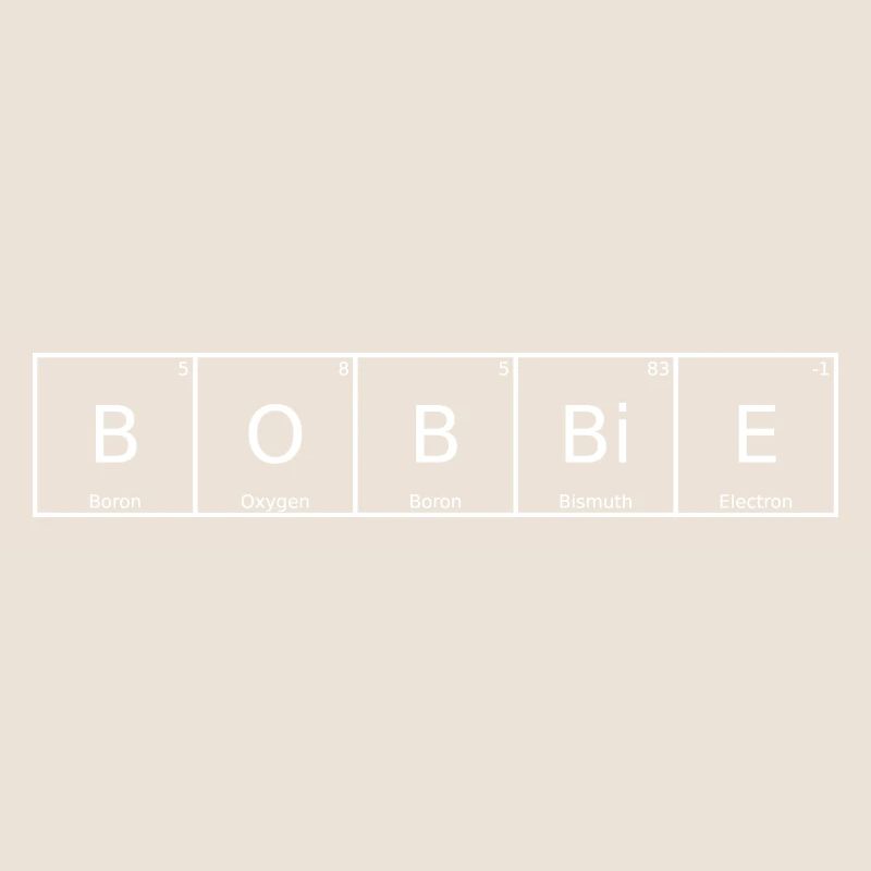 Bobbie Surname First Name Chemistry Periodic Table Elements