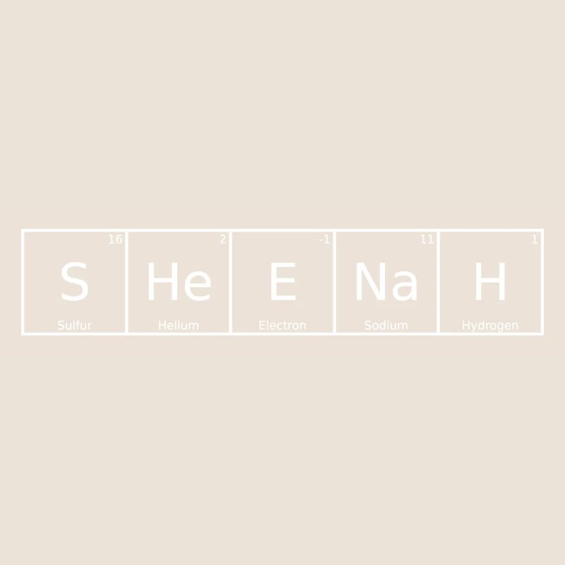 Sheenah Surname First Name Chemistry Periodic Table Element