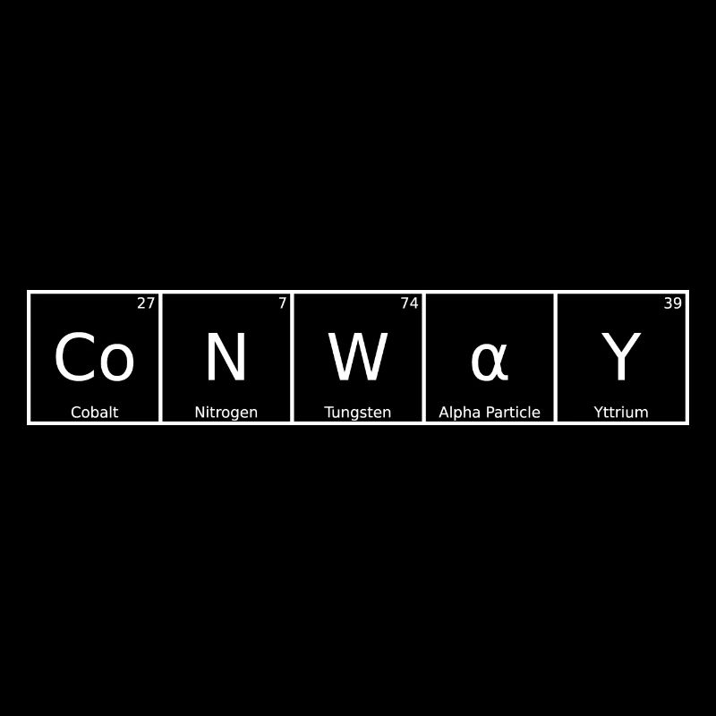 Conway Nom Prénom Chimie Tableau périodique Éléments