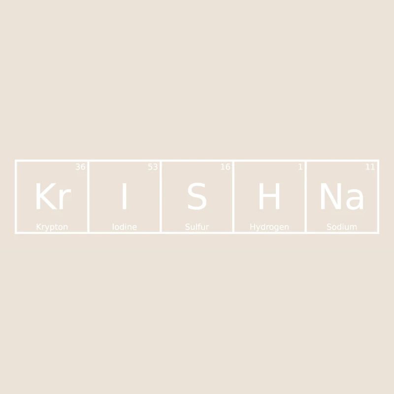 Krishna Surname First Name Chemistry Periodic Table Element