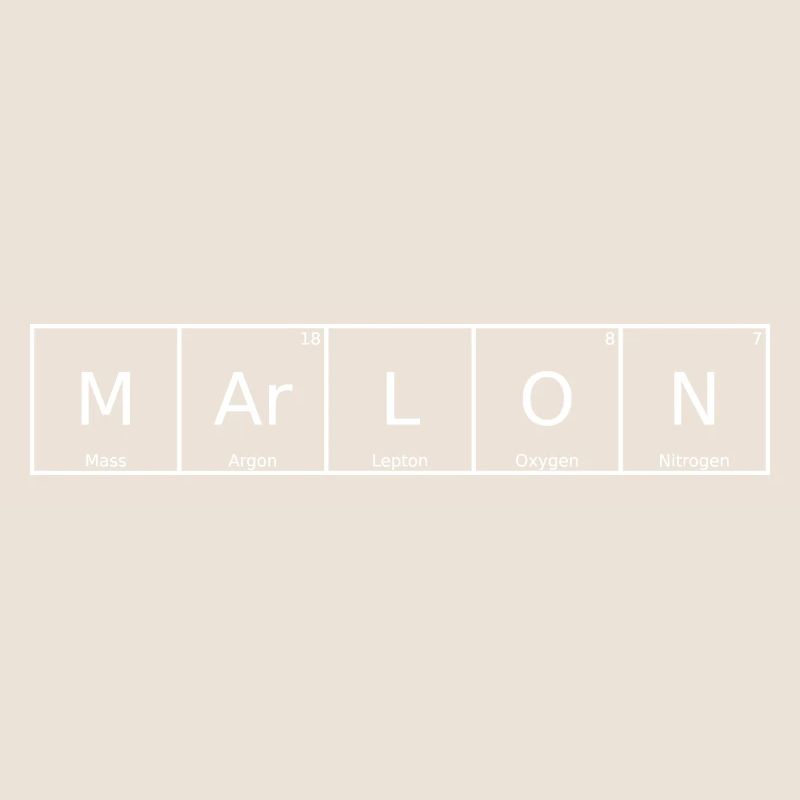 Marlon Nom Prénom Chimie Tableau périodique Éléments