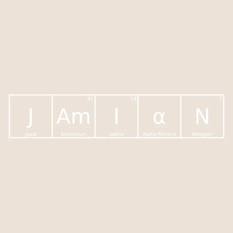 Jamian Nom Prénom Chimie Tableau périodique Éléments