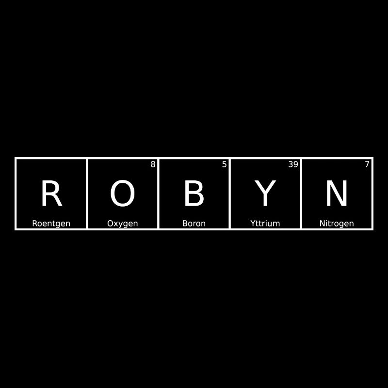 Robyn Surname First Name Chemistry Periodic Table Elements