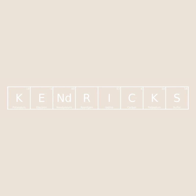 Kendricks Surname First Name Chemistry Periodic Table