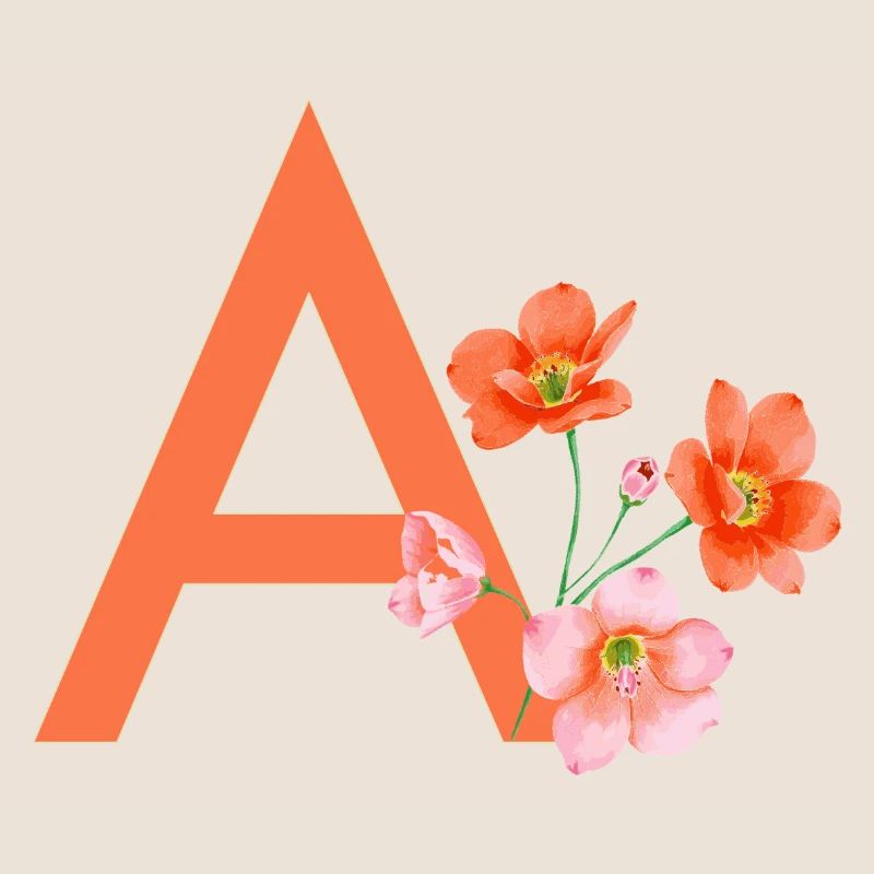 A mit Blumen