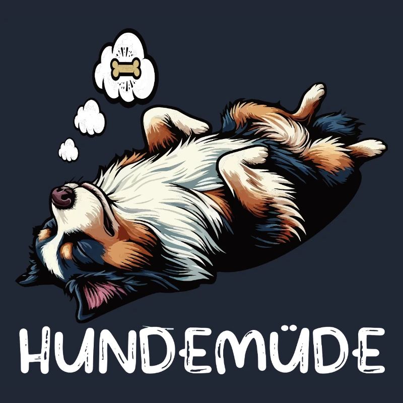 Hundemüde Australian Shepherd Aussie Aussiehalter
