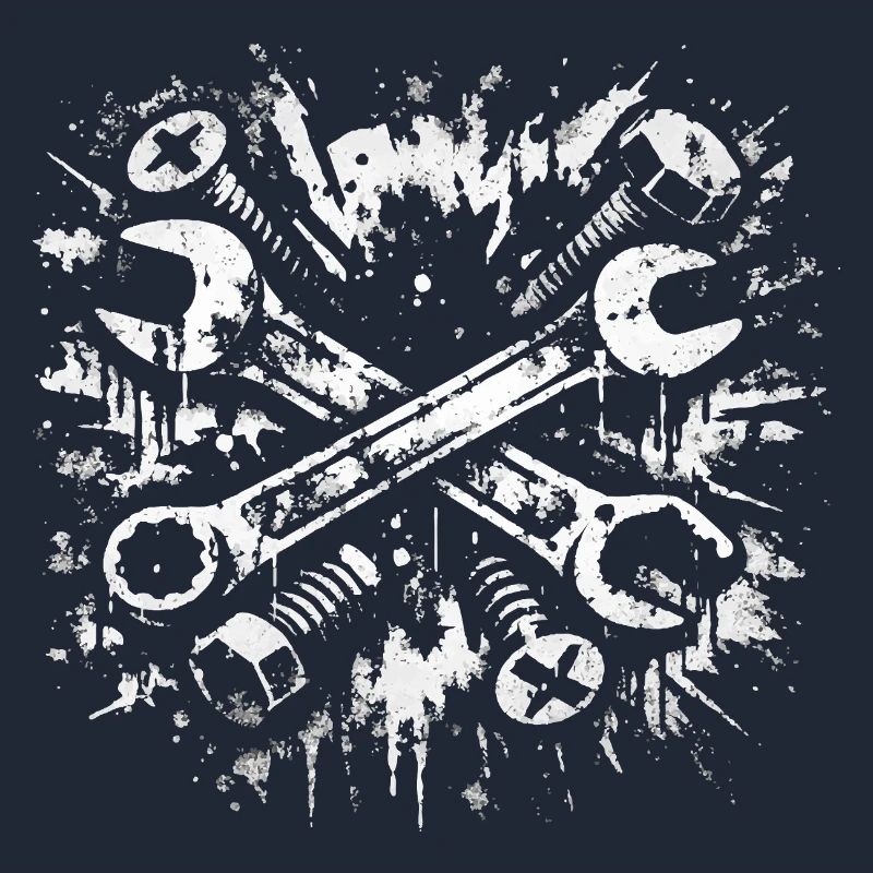 Conception de clé à molette Tool Grunge