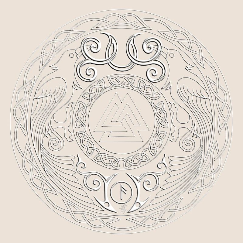 Mandala runique à triade centrale