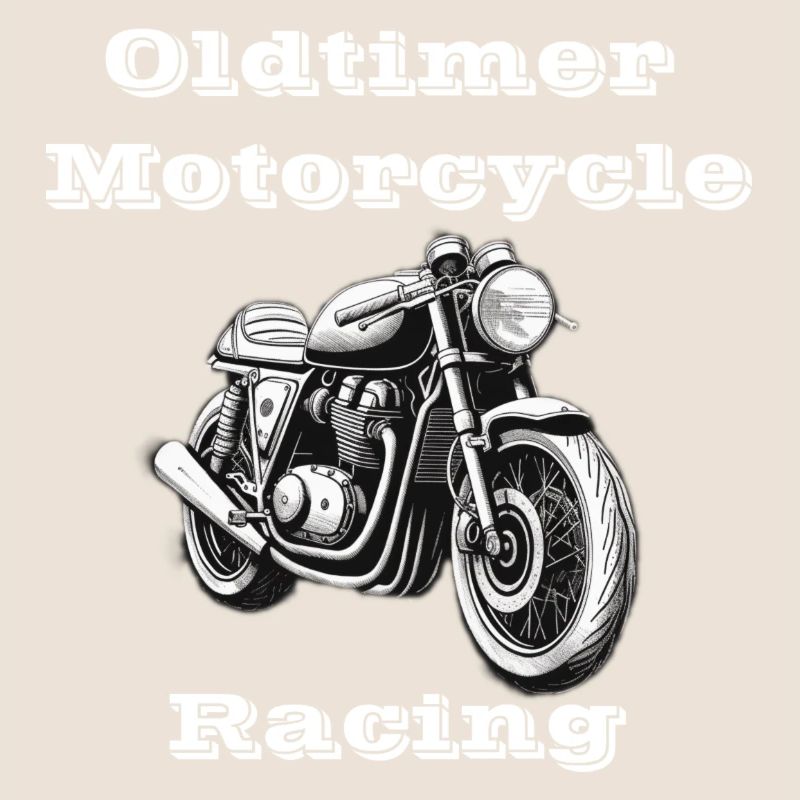 Oldtimer Motorcycle Racing white