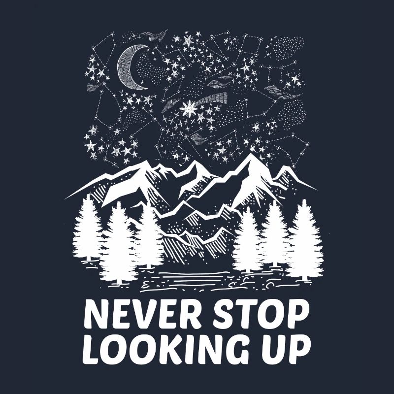 Star constellation mountain outer space