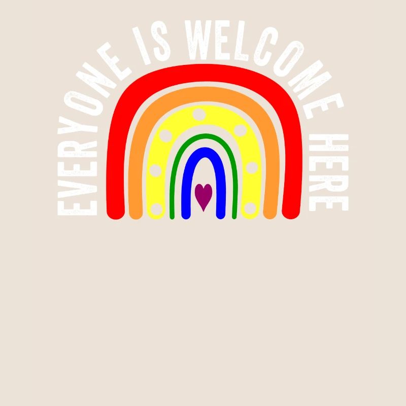 UNITY DAY Everyone is Welcome Here Boho Rainbow