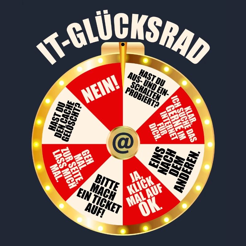 IT Support Glücksrad Service Desk IT Helpdesk Nerd