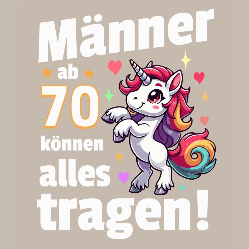 Mann 70. Geburtstag. Lustiger Spruch Geschenkidee