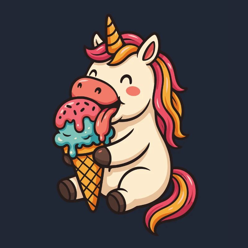 Licorne Crème Glacée Licorne Conception Cadeau