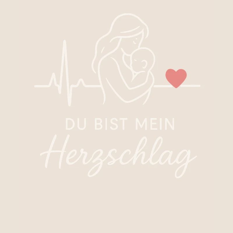 Herzschlag Design Mama Liebe Kind Mutter Muttertag