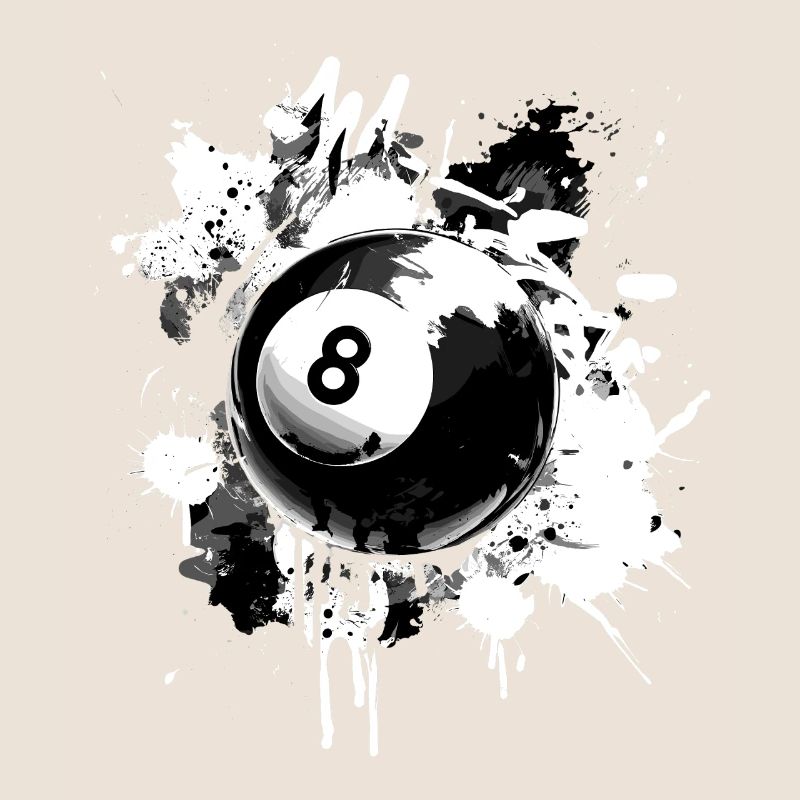 Conception créative de billard à 8 boules