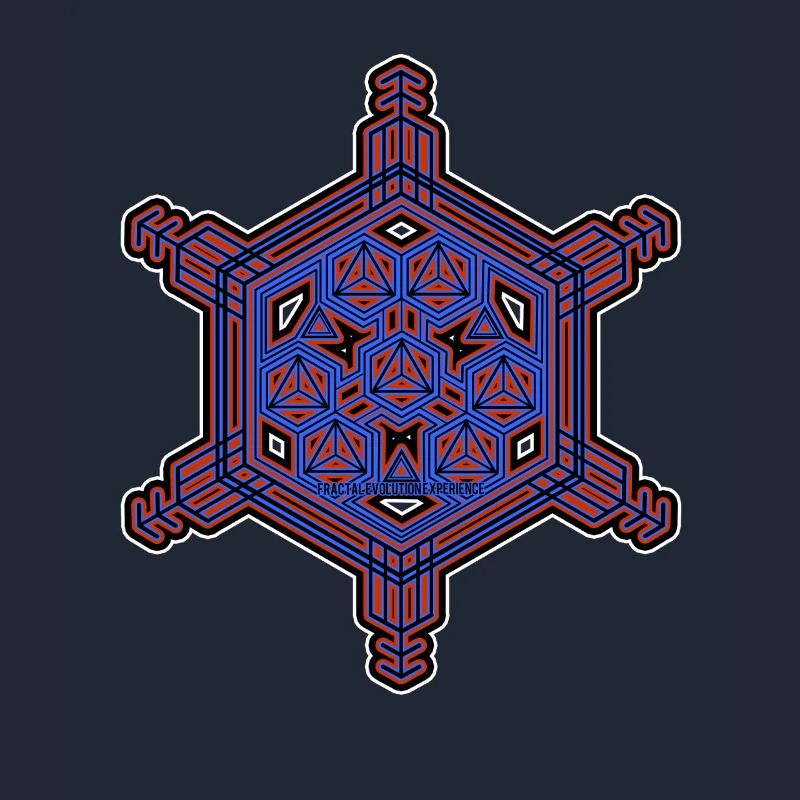Expérience d’évolution fractale Motif hexagone étoile