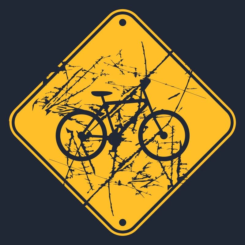 Scratch tears bicycle signage signboard note