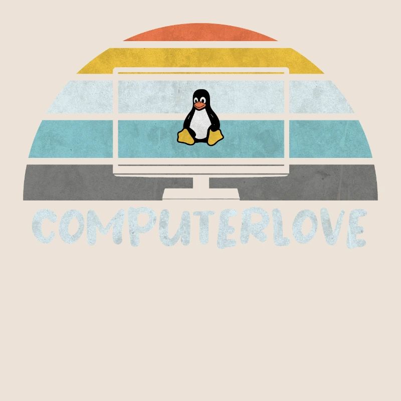 LINUX PENGUIN PROGRAMMER TUX PC COMPUTERLOVE