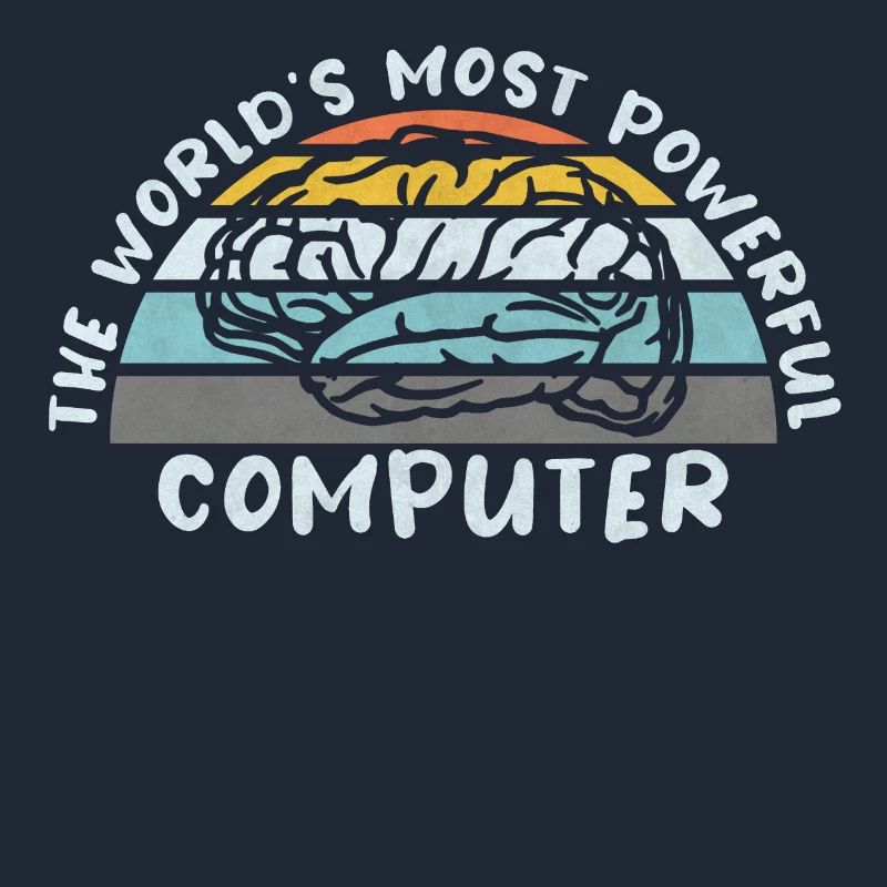 COMPUTER BRAIN LINUX SUPERBRAIN GEEK VINTAGE TECH