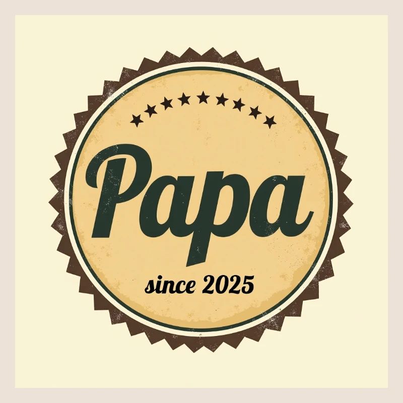 Flux Dev A worn retroinspired logo papa since 2025
