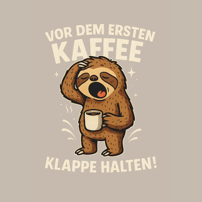 Sloth Coffee Shut Up Keep Work Office